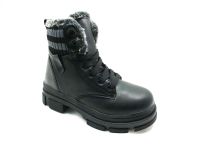 Çarıkçım Bağcıklı-Fermuarlı Kadın Botu Siyah 17 7655 - Thumbnail