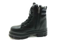 Çarıkçım Bağcıklı-Fermuarlı Kadın Botu Siyah 17 7655 - Thumbnail