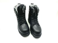 Çarıkçım Bağcıklı-Fermuarlı Kadın Botu Siyah 17 7655 - Thumbnail