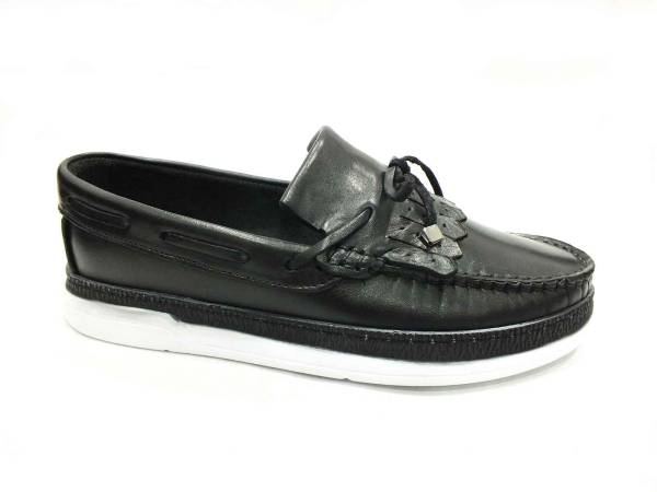 Çarıkçım Casual Yazlık Ayakkabı Siyah-Beyaz 130 S-100