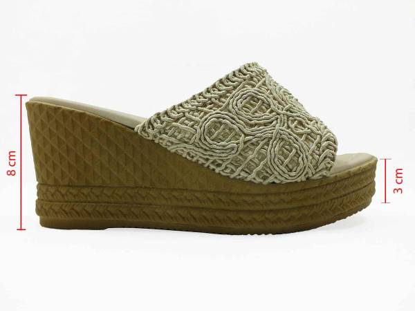 Çarıkçım Dolgu Topuk Kadın Terliği Bej 118 16