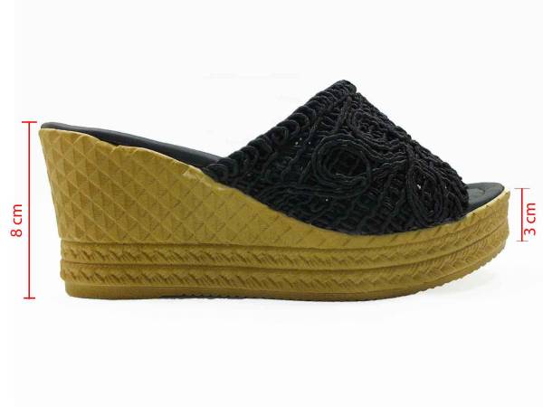 Çarıkçım Dolgu Topuk Kadın Terliği Siyah 118 16