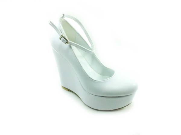 Çarıkçım Dolgu Topuklu Platform Bayan Ayakkabı - Beyaz - 190
