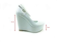 Çarıkçım Dolgu Topuklu Platform Bayan Ayakkabı - Beyaz - 190 - Thumbnail