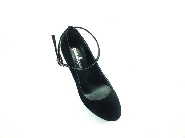 Çarıkçım Dolgu Topuklu Platform Bayan Ayakkabı xSiyah-Süet 61 190