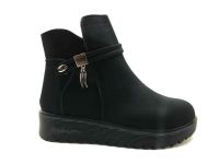 Çarıkçım Fermuarlı Süet Bot Siyah-Nubuk 118 130 - Thumbnail