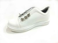 Çarıkçım Günlük Taşlı Ayakkabı Beyaz-Rugan 146 1320 - Thumbnail