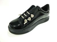 Çarıkçım Günlük Taşlı Ayakkabı Siyah-Rugan 146 1320 - Thumbnail