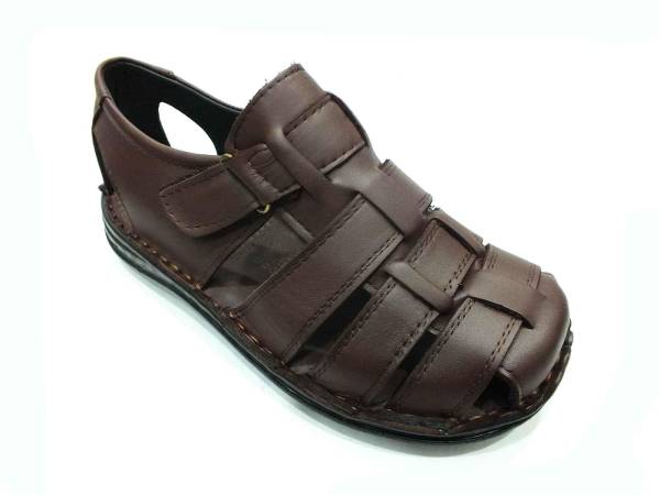 Çarıkçım Hakiki Deri Cırtlı Erkek Sandaleti Kahverengi 89 980