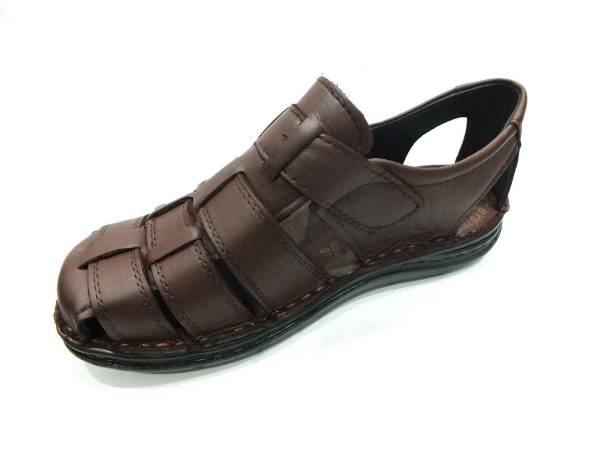 Çarıkçım Hakiki Deri Cırtlı Erkek Sandaleti Kahverengi 89 980