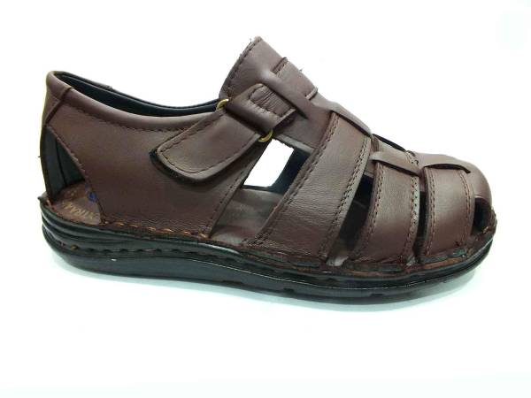 Çarıkçım Hakiki Deri Cırtlı Erkek Sandaleti Kahverengi 89 980