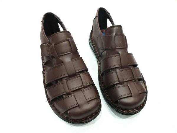 Çarıkçım Hakiki Deri Cırtlı Erkek Sandaleti Kahverengi 89 980