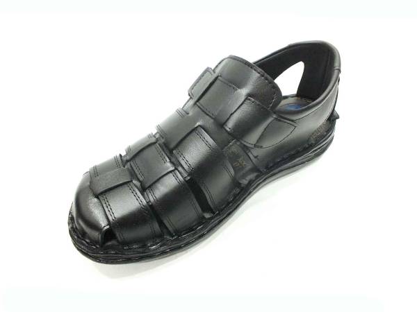 Çarıkçım Hakiki Deri Cırtlı Erkek Sandaleti Siyah 89 980