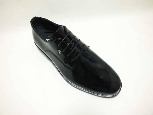 Çarıkçım Hakiki Deri Erkek Ayakkabı Siyah-Rugan 114 2239