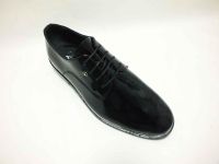 Çarıkçım Hakiki Deri Erkek Ayakkabı Siyah-Rugan 114 2239 - Thumbnail