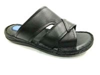 Çarıkçım Hakiki Deri Erkek Terliği Siyah 89 976 - Thumbnail