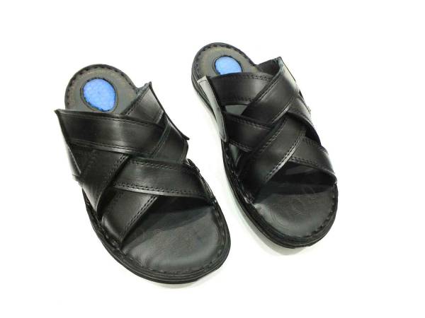 Çarıkçım Hakiki Deri Erkek Terliği Siyah 89 979