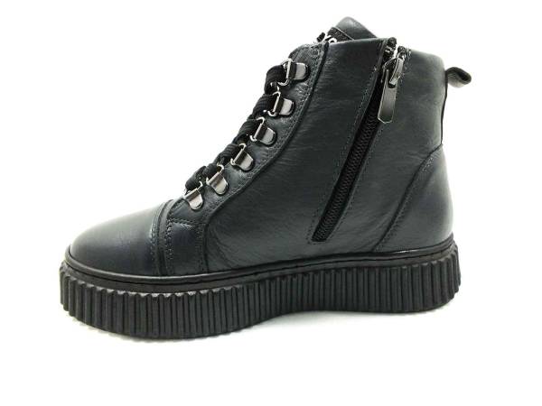 Çarıkçım Hakiki Deri Fermuarlı Bot Antrasit 114 K780