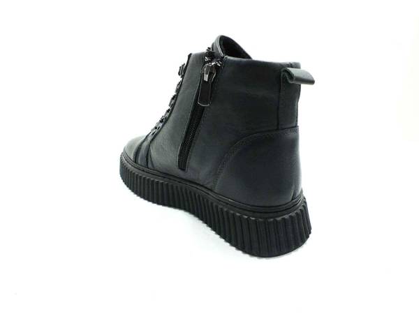 Çarıkçım Hakiki Deri Fermuarlı Bot Antrasit 114 K780