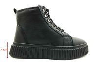 Çarıkçım Hakiki Deri Fermuarlı Bot Siyah 114 K780 - Thumbnail