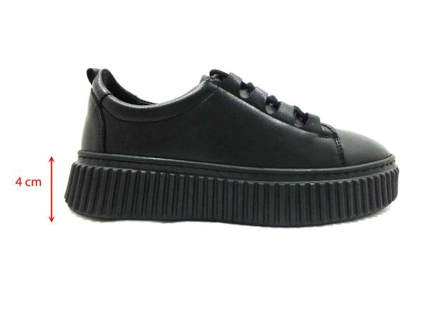 Çarıkçım Hakiki Deri Günlük Ayakkabı Siyah 114 K755