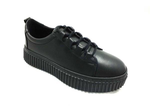 Çarıkçım Hakiki Deri Günlük Ayakkabı Siyah 114 K755