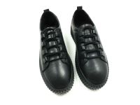 Çarıkçım Hakiki Deri Günlük Ayakkabı Siyah 114 K755 - Thumbnail