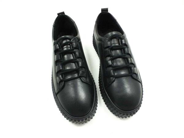 Çarıkçım Hakiki Deri Günlük Ayakkabı Siyah 114 K755