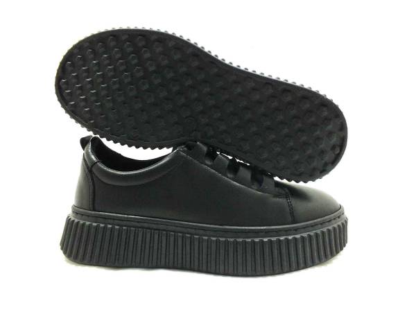 Çarıkçım Hakiki Deri Günlük Ayakkabı Siyah 114 K755