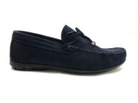 çarıkçım - Çarıkçım Hakiki Deri Günlük Erkek Ayakkabı Lacivert-Nubuk 114 1114