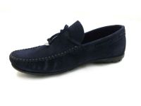 Çarıkçım Hakiki Deri Günlük Erkek Ayakkabı Lacivert-Nubuk 114 1114 - Thumbnail