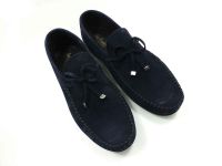 Çarıkçım Hakiki Deri Günlük Erkek Ayakkabı Lacivert-Nubuk 114 1114 - Thumbnail