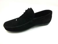 Çarıkçım Hakiki Deri Günlük Erkek Ayakkabı Siyah-Nubuk 114 1114 - Thumbnail