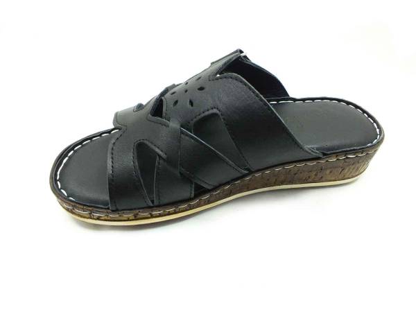 Çarıkçım Hakiki Deri Kadın Terliği Siyah 114 022