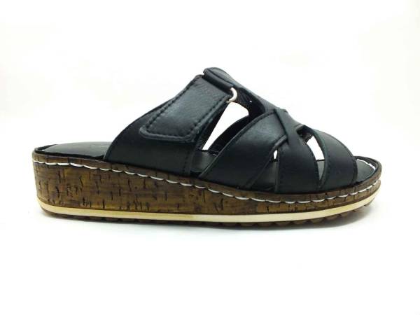 Çarıkçım Hakiki Deri Kadın Terliği Siyah 114 022