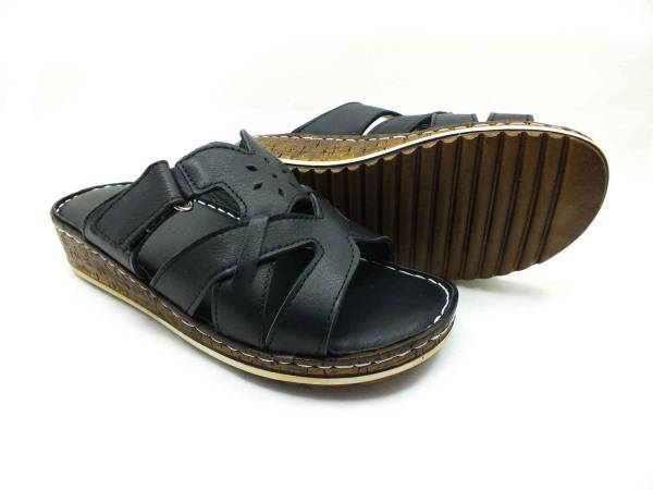 Çarıkçım Hakiki Deri Kadın Terliği Siyah 114 022