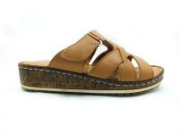 Çarıkçım Hakiki Deri Kadın Terliği Taba 114 022 - Thumbnail