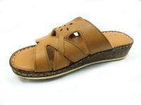 Çarıkçım Hakiki Deri Kadın Terliği Taba 114 022 - Thumbnail