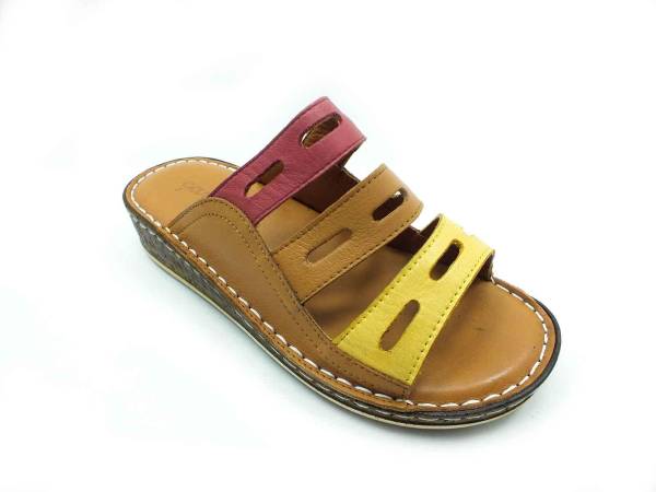 Çarıkçım Hakiki Deri Kadın Terliği Taba 114 024