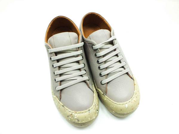 Çarıkçım Hakiki Deri Kauçuk Tabanlı Ayakkabı Gri 96 1111