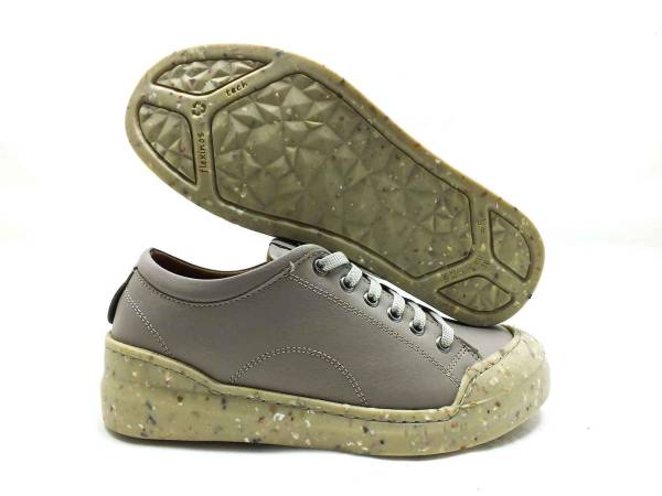 Çarıkçım Hakiki Deri Kauçuk Tabanlı Ayakkabı Gri 96 1111