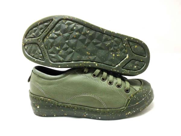 Çarıkçım Hakiki Deri Kauçuk Tabanlı Ayakkabı Haki 96 1111