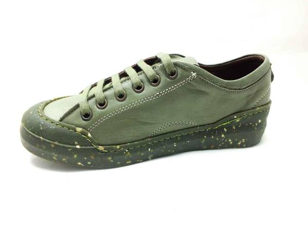 Çarıkçım Hakiki Deri Kauçuk Tabanlı Ayakkabı Haki 96 1111