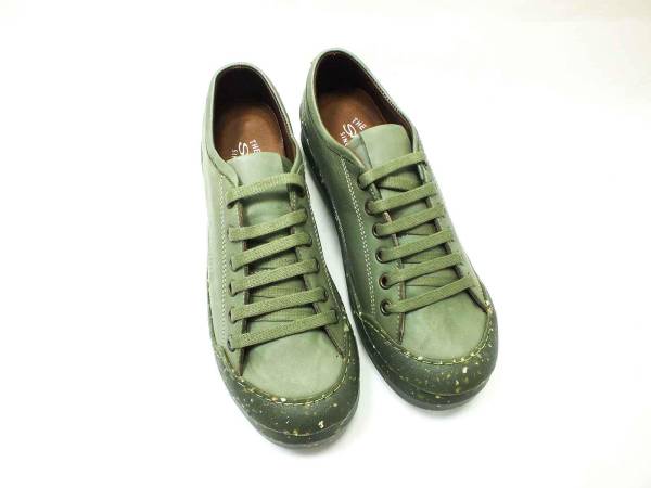 Çarıkçım Hakiki Deri Kauçuk Tabanlı Ayakkabı Haki 96 1111