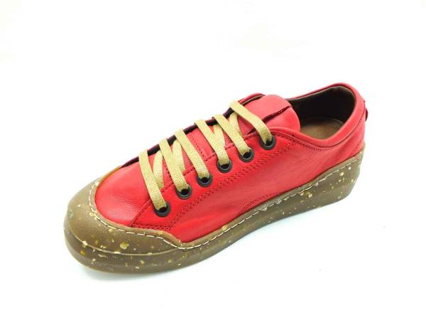 Çarıkçım Hakiki Deri Kauçuk Tabanlı Ayakkabı Kırmızı 96 1111