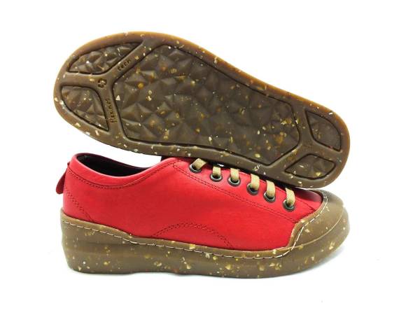 Çarıkçım Hakiki Deri Kauçuk Tabanlı Ayakkabı Kırmızı 96 1111