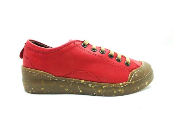 Çarıkçım Hakiki Deri Kauçuk Tabanlı Ayakkabı Kırmızı 96 1111