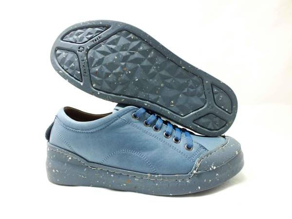 Çarıkçım Hakiki Deri Kauçuk Tabanlı Ayakkabı Mavi 96 1111