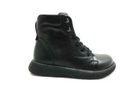 Çarıkçım Hakiki Deri Kauçuk Tabanlı Ayakkabı Siyah 114 K1004 - Thumbnail