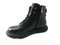 Çarıkçım Hakiki Deri Kauçuk Tabanlı Ayakkabı Siyah 114 K1004 - Thumbnail